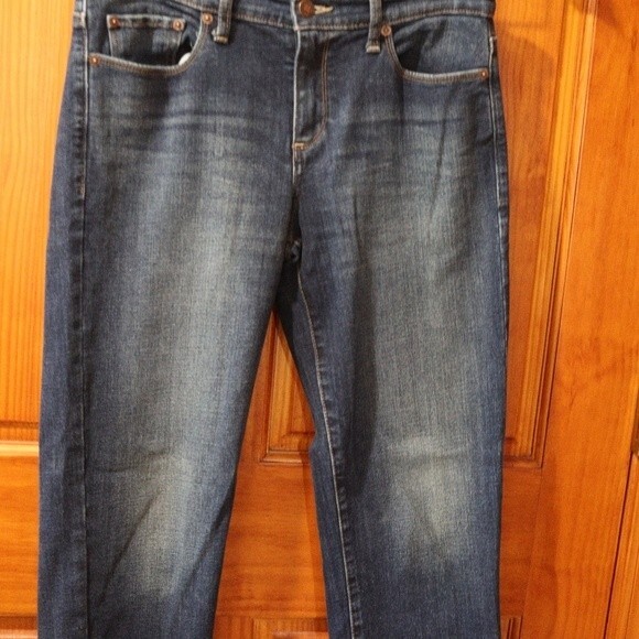 Lucky Brand Sweet Crop Jeans Medium Wash Stretch Mid-Rise Straight Crop Sz 8 - Picture 3 of 14